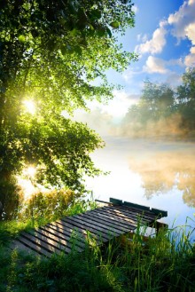 Immagine di Fishing pier on river