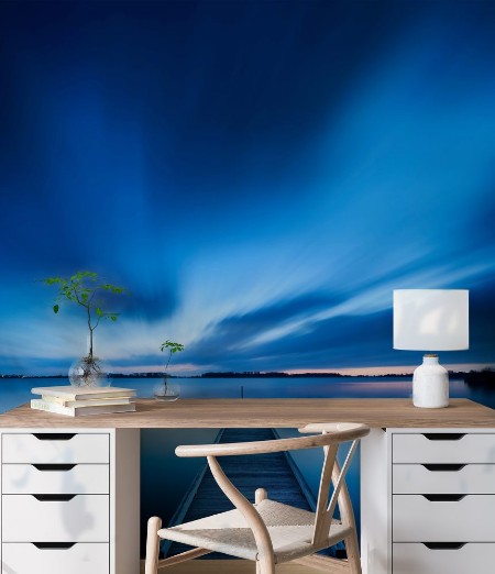 Picture of Jetty on a lake at dawn near Amsterdam The Netherlands