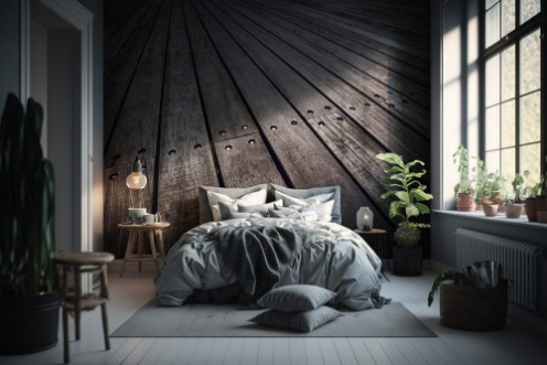 Image de Rustic Wooden Floor Boardwalk in Perspective