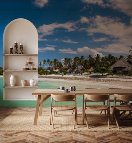 Bild på Beautiful blue sea in Zanzibar Tanzania Africa