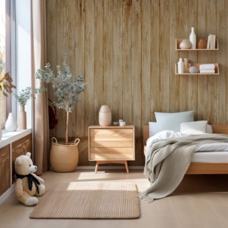 Image de Old wooden room with wicker basket