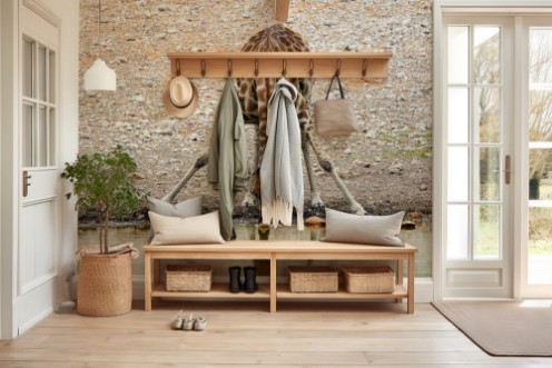 Afbeeldingen van Giraffe while drinking