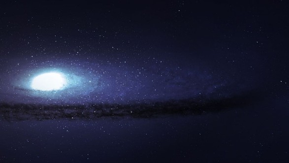 Afbeeldingen van High resolution Incredibly beautiful spiral galaxy somewhere in