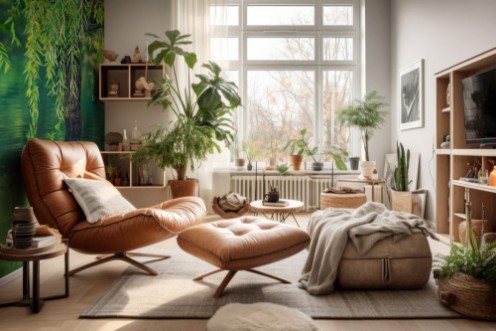 Picture of Willow tree in the water with reflection