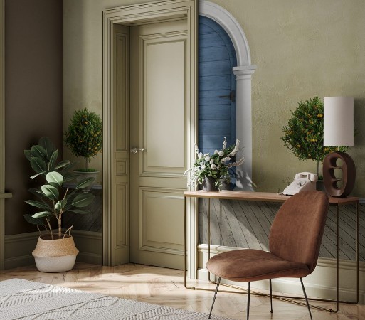 Picture of Retro Home entrance with old portal