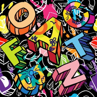 Picture of Seamless Pattern with Hand Colorful Prints and Handwritten FontGraffiti Style Hipster Style