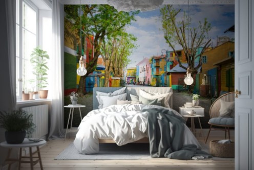 Afbeeldingen van Buenos Aires Caminito street and his famous painted houses in the neighborhood of La Boca