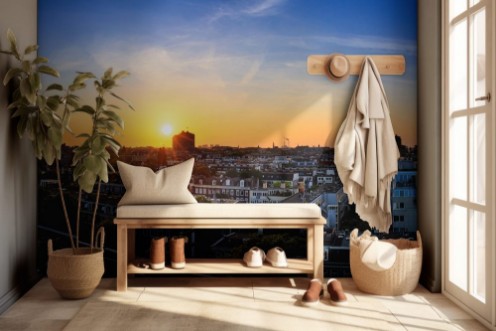 Afbeeldingen van Amsterdam cityscape sunset skyline