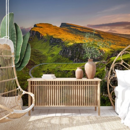 Afbeeldingen van Quiraing mountains sunset at Isle of Skye Scottland United Kingdom