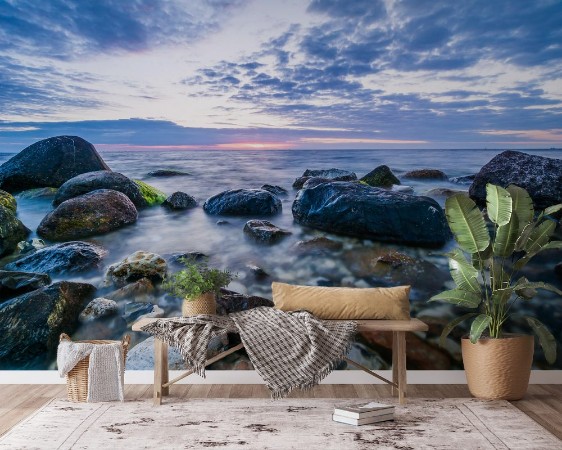 Afbeeldingen van Stenar vid solnedgång