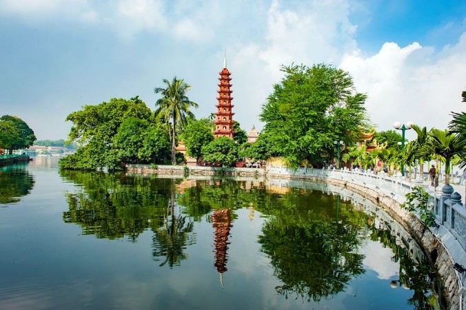 Picture of Tran Quoc pagoda in Ha Noi capital of Vietnam