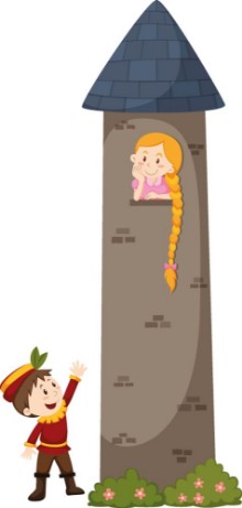 Image de Prince looking at the princess on the tower