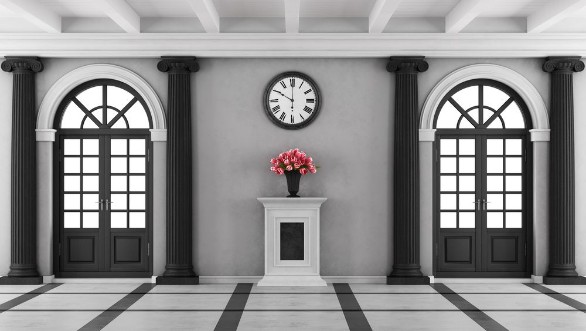 Picture of Black and white luxury home entrance