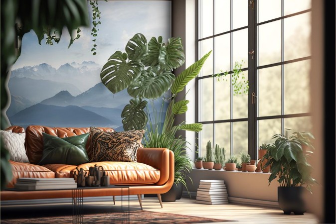 Picture of High mountain in morning time Beautiful natural landscape