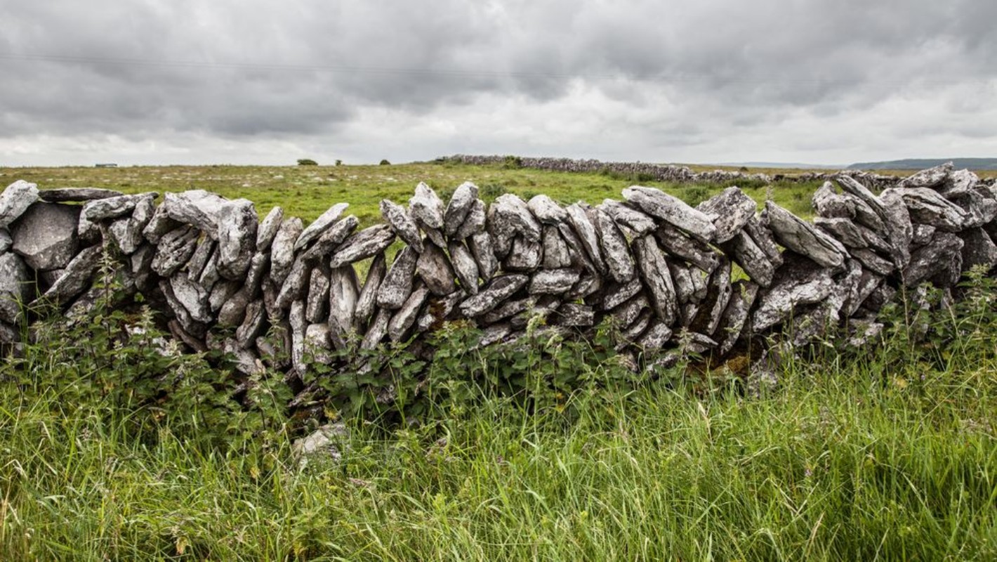 Picture of Dry stone walls built from field stone The Burren Ireland