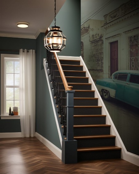 Picture of Oldtimer an der Strae  Kuba