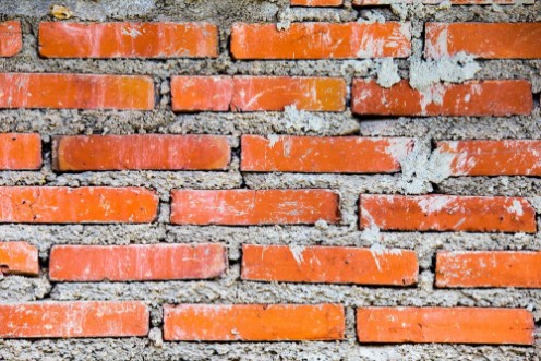 Picture of Old red brick wall texture