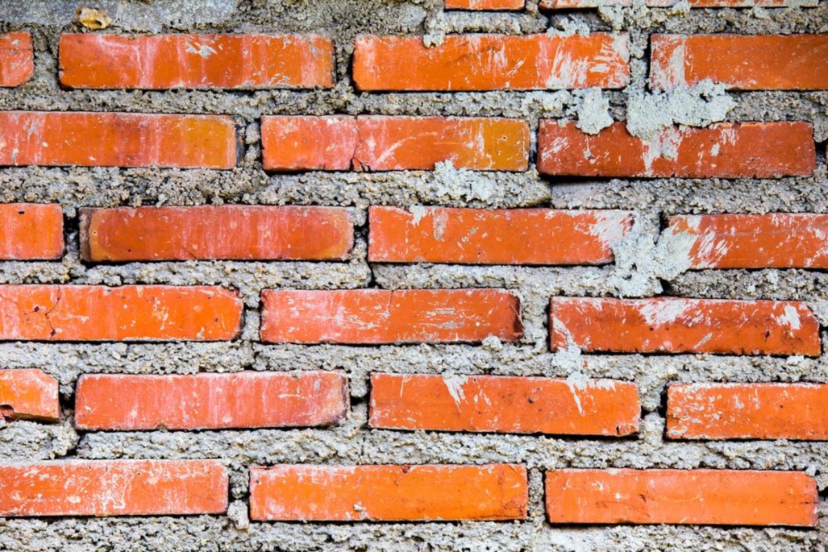 Picture of Old red brick wall texture