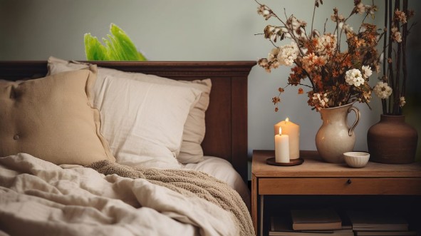 Picture of Budding branches in the spring - selective focus