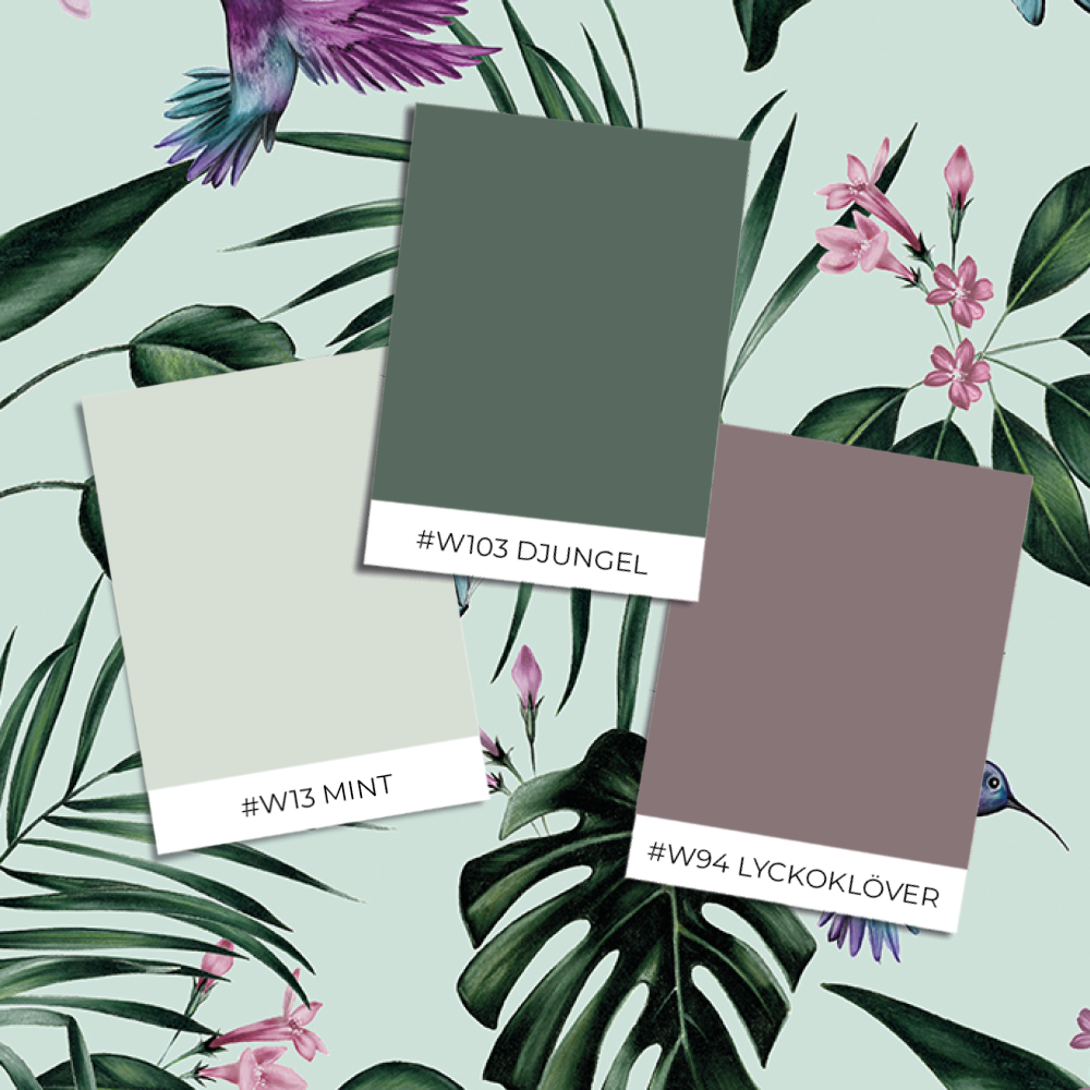 Picture of Väriyhdistelmä - Hummingbird  Duck Egg - WLD53115W - 03744-01