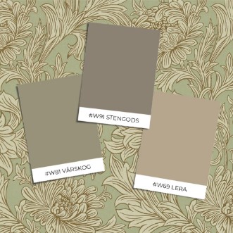 Chrysanthemum Toile Eggshell/Gold - DMOWCH104 wallpaper William Morris