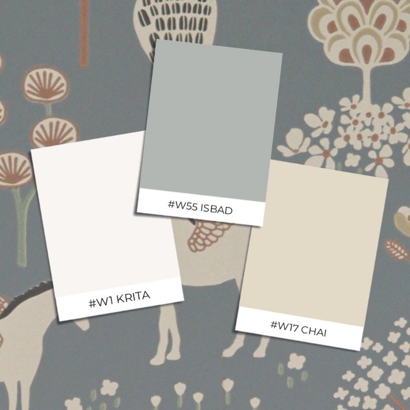 TRUE UNICORNS EVENING BLUE - 116-05 wallpaper Majvillan