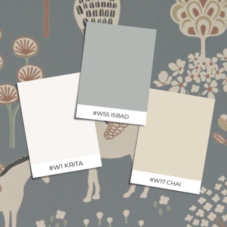 TRUE UNICORNS EVENING BLUE - 116-05 wallpaper Majvillan