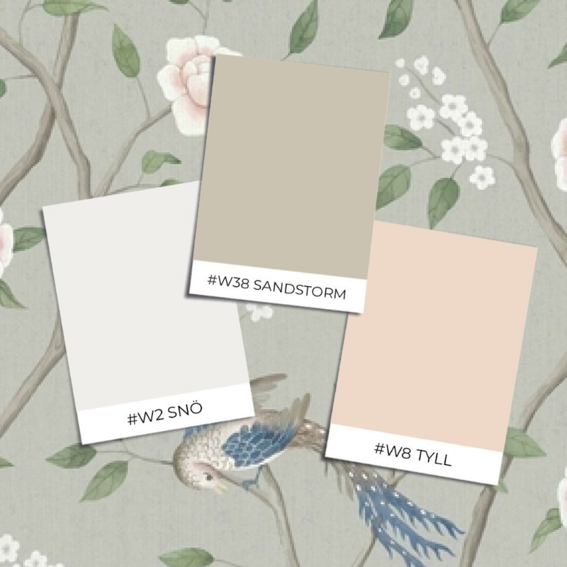 Paradise Birds - 1903 wallpaper Boråstapeter