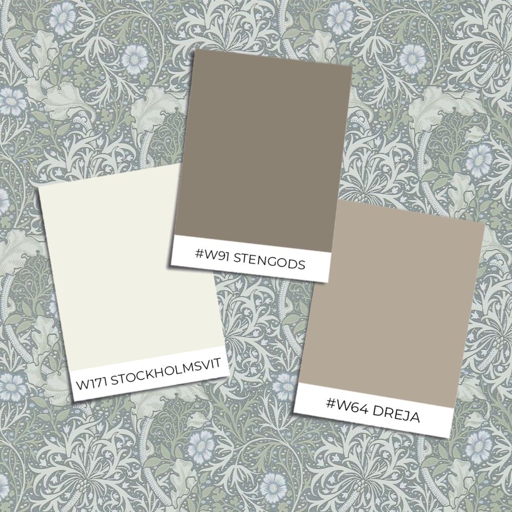 Seaweed Silver/Ecru - DM3W214715 wallpaper William Morris