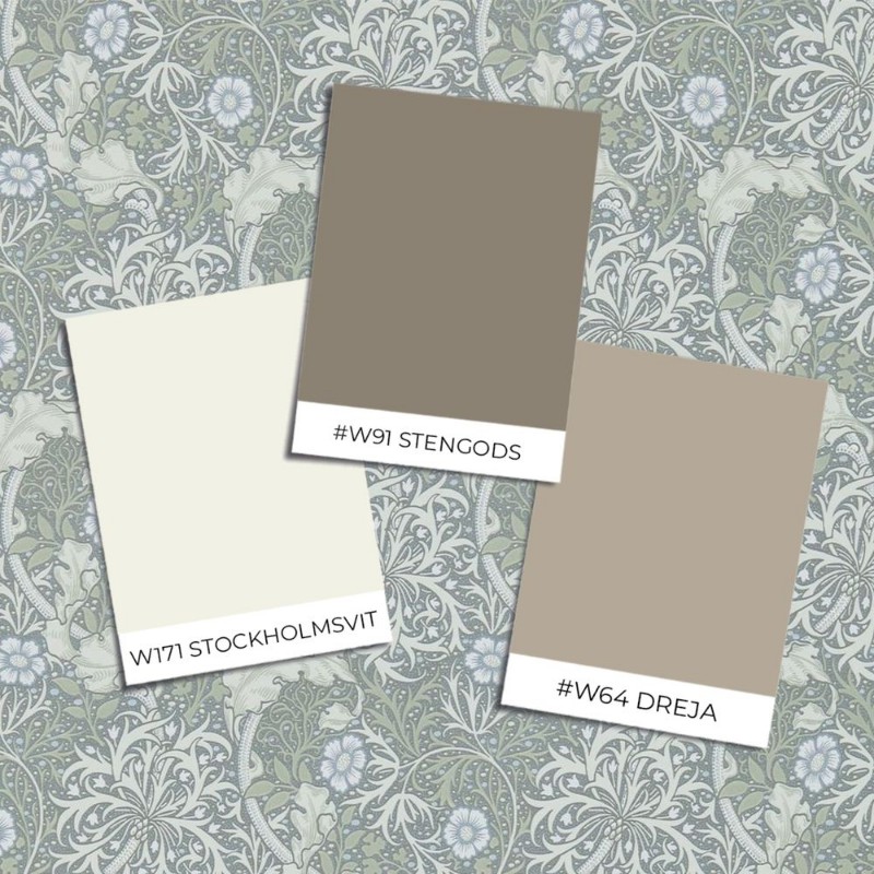 Seaweed Silver/Ecru - DM3W214715 wallpaper William Morris