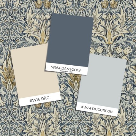 Snakeshead Indigo/Cumin - 216428 wallpaper William Morris