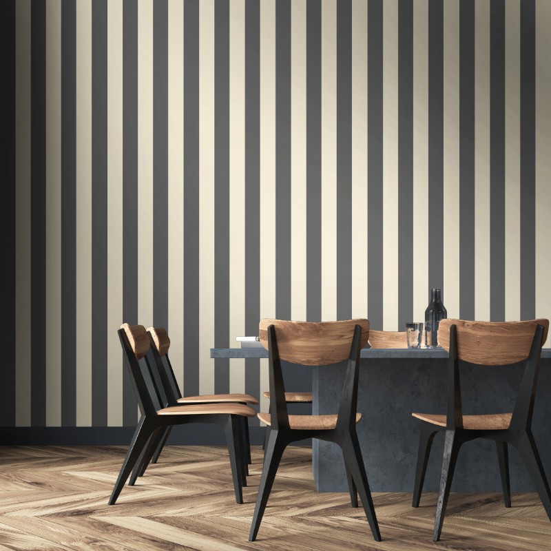 Bloc Stripe Onyx - SIS50106W wallpaper Ohpopsi