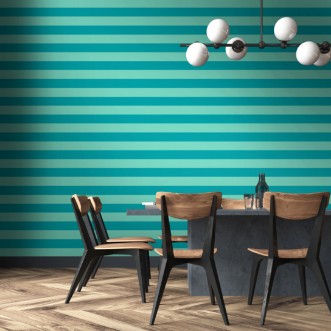 Bloc Stripe Rich Teal - STR50117W wallpaper Ohpopsi
