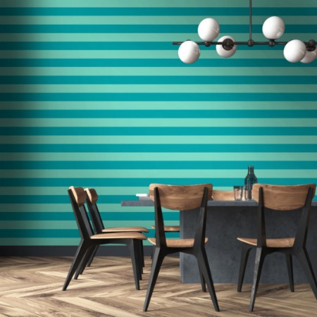 Bloc Stripe Rich Teal - STR50117W wallpaper Ohpopsi