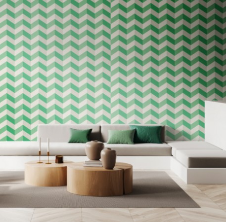 Illusion Chevron Jade Twist - STR50130W wallpaper Ohpopsi