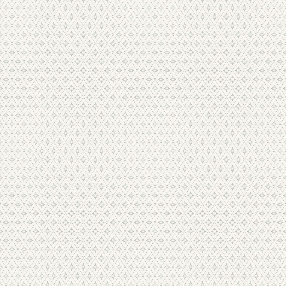 Lillstjärna Vit/grön - 680-10 wallpaper Duro