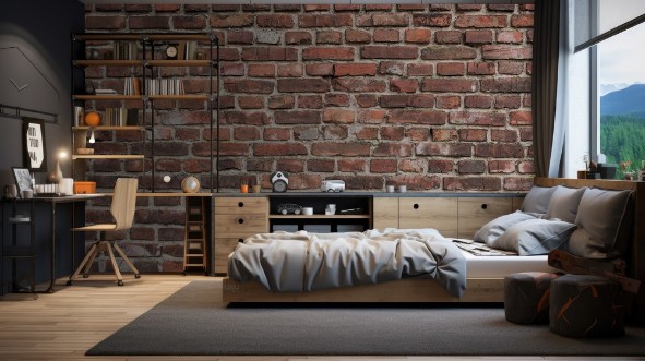 Old Brick Wall Background photowallpaper Scandiwall