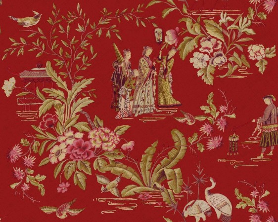 Tang Walk Ruby - B00101 wallpaper Coordonné