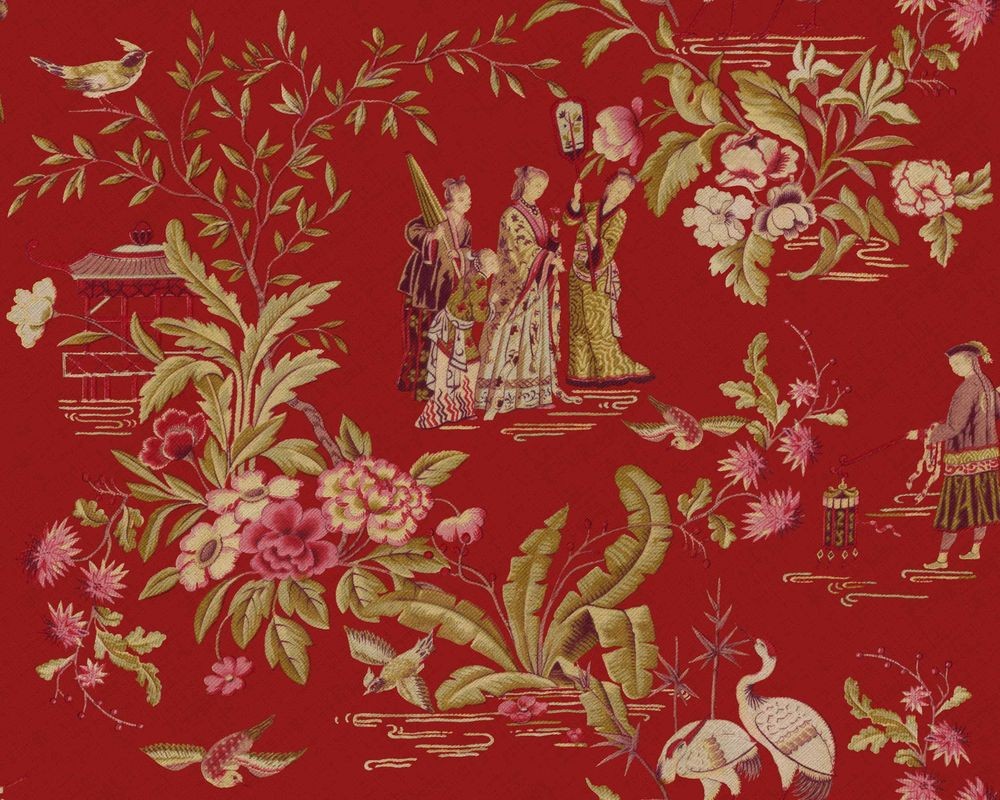 Tang Walk Ruby - B00101 wallpaper Coordonné