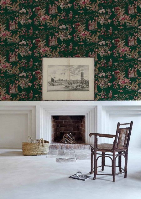 Tang Walk Emerald - B00102 wallpaper Coordonné