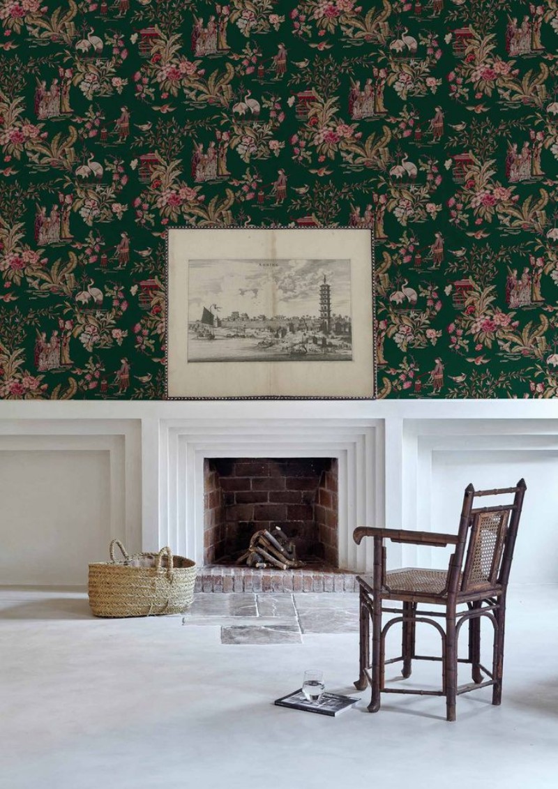 Tang Walk Emerald - B00102 wallpaper Coordonné