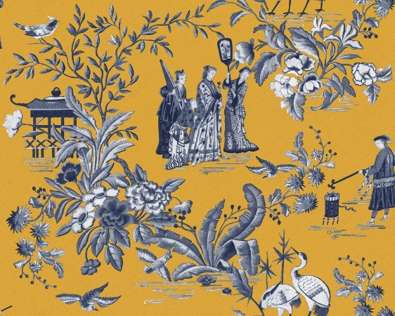 Tang Walk Amber - B00103 wallpaper Coordonné