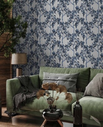 Willow Poem Sapphire - B00107 wallpaper Coordonné