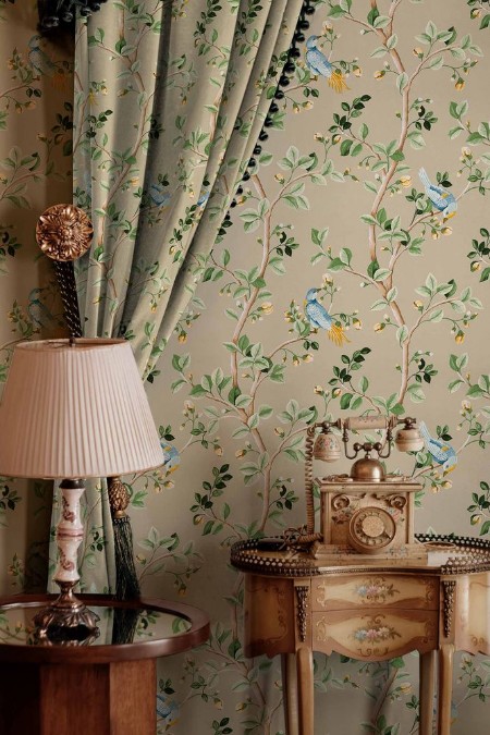 Birds Prosperity Papyrus - B00119 wallpaper Coordonné