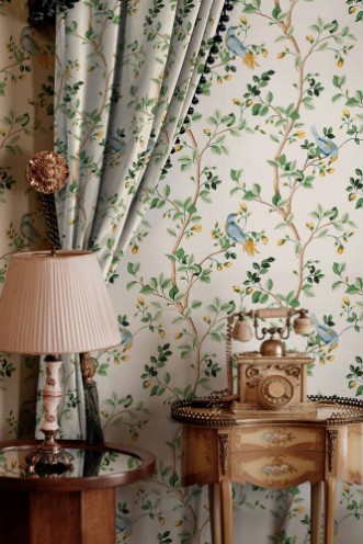 Birds Prosperity Swan - B00122 wallpaper Coordonné