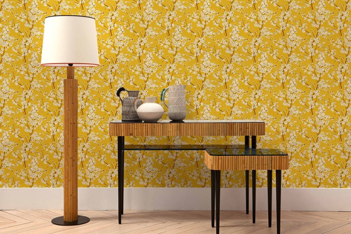 Cherry Blossom Amber - B00126 wallpaper Coordonné