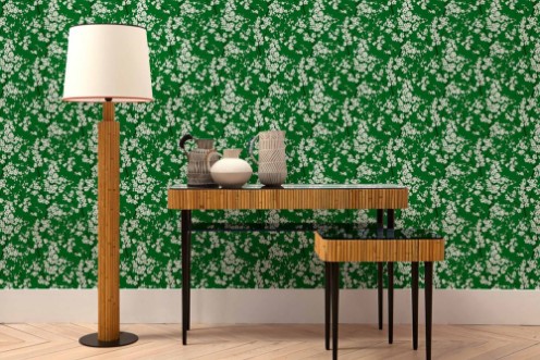 Cherry Blossom Emerald - B00130 wallpaper Coordonné