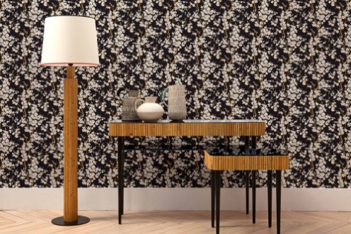 Cherry Blossom Onyx - B00131 wallpaper Coordonné