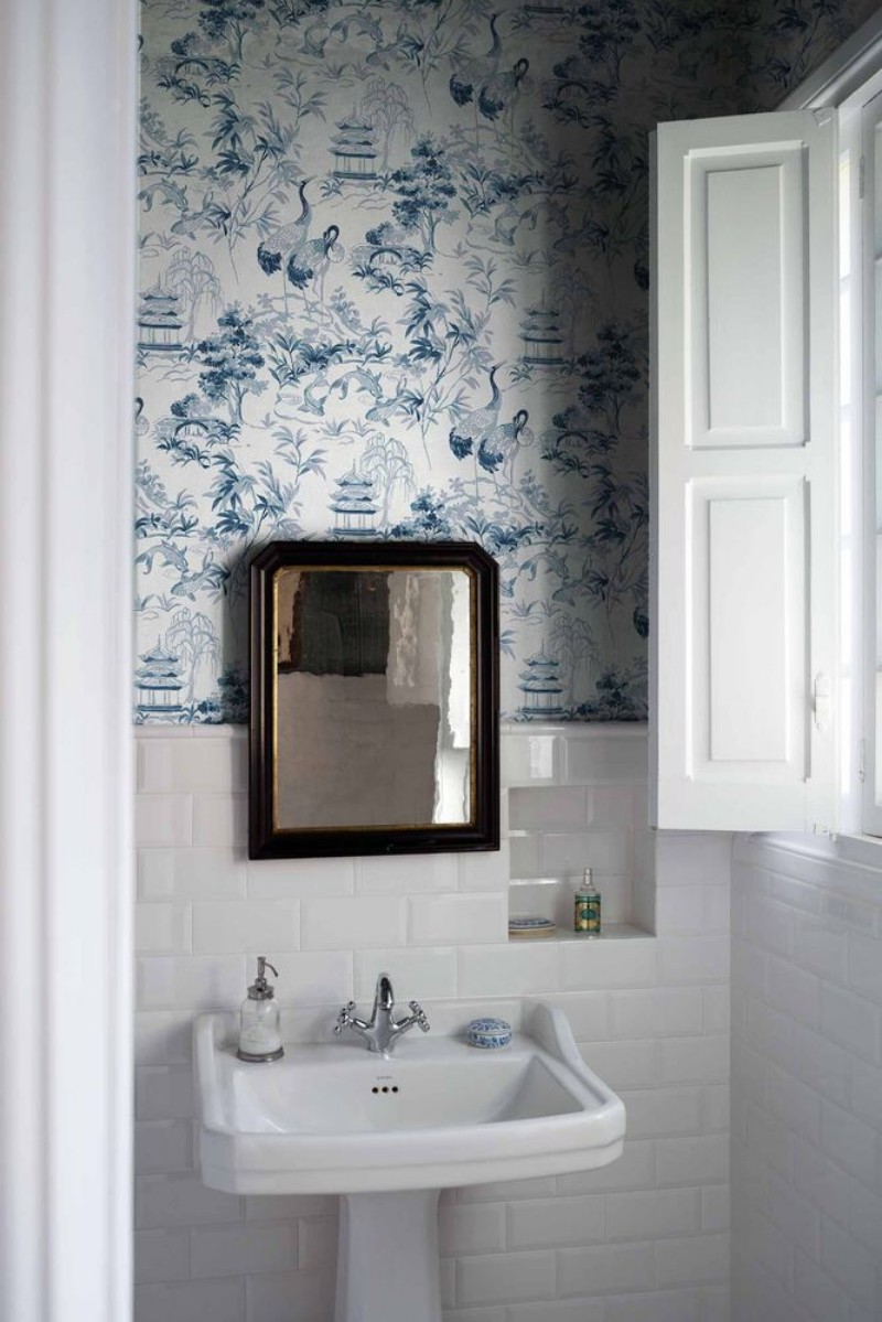 Ming Pagoda Sapphire - B00140 wallpaper Coordonné