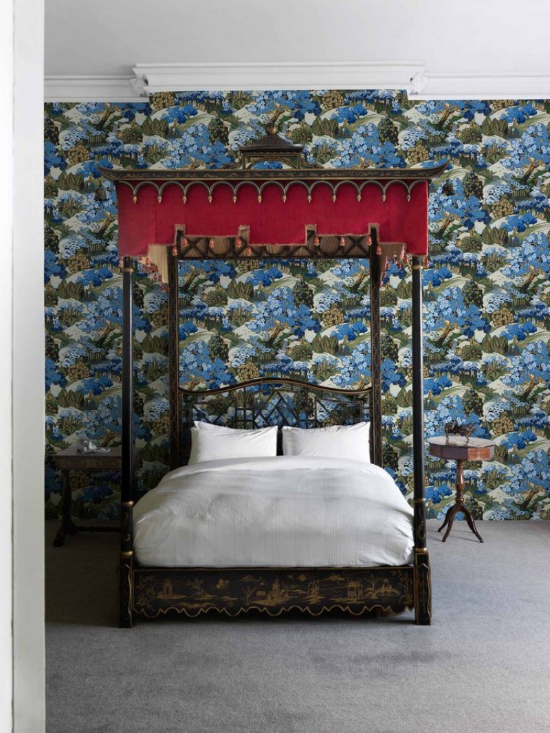 Yu Garden Sapphire - B00147 wallpaper Coordonné